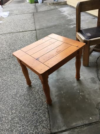 Solid wood side table in good condition 1