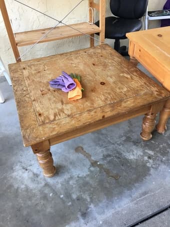 Solid wood square coffee table 1