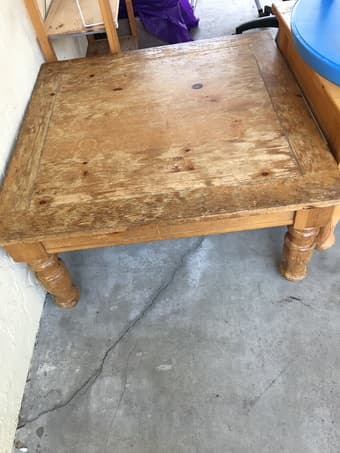 Solid wood square coffee table 2