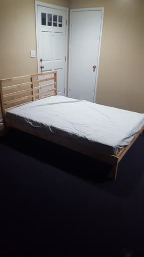 Full size bed: Matress + Bed Frame -- Good condition 2
