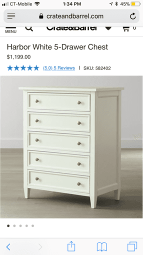 Crate and barrel dresser 1