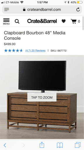 Clapboard Bourbon 48" Media Console 1