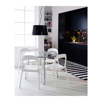 Glass dining table and chairs for sale 1