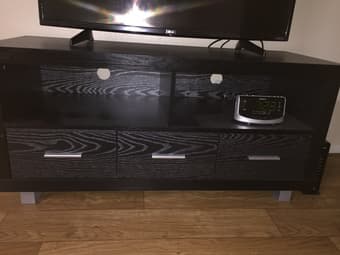 Black Wooden TV Stand - Brand New Condition 2