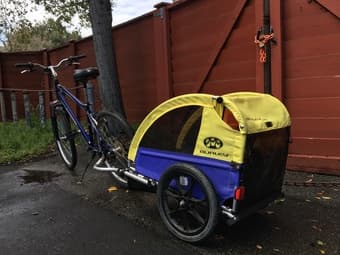 Schwinn bike  and  Burley- Design-Bike-Trailer for sale 2