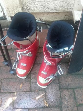 skis, ski boots, ski poles 3