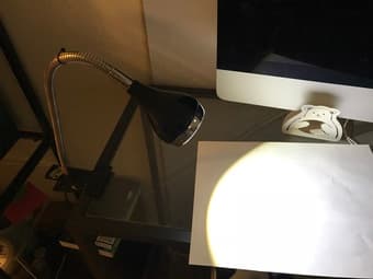 Energy-Efficient LED Clamp Lamp Light, Black 2