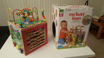 Toddler's wooden activity box 1