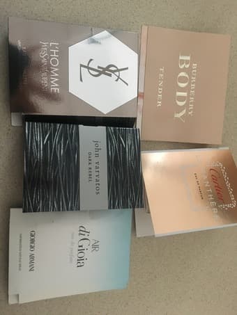 Fragrance samples, face masks etc. 1