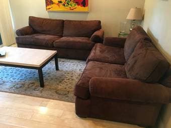 2 nice brown couches 3