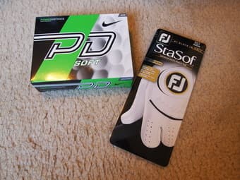 Golf glove (men's medium) & new golf balls 1