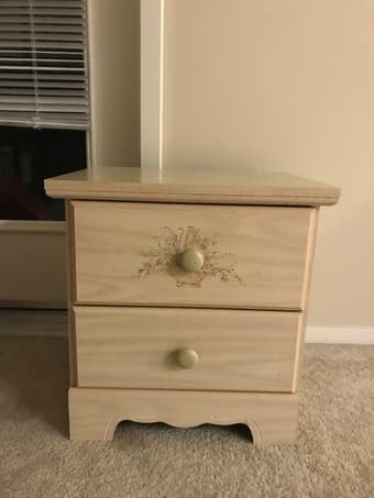 lovely beige night stand 1