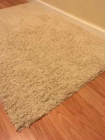 (36 in x 56 in) Beautiful White Rug 1