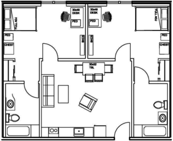Summer sublet: Furnished room w/ ensuite bathroom in 2BR Apt on campus 2