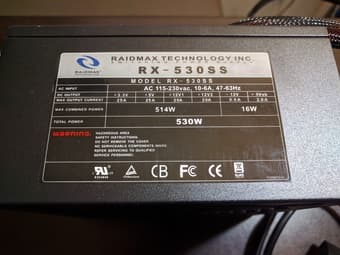 530W ATX power supply 80+ bronze semimodular from Raidmax 2