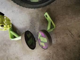 Green child's bike + helmet for sale! 3