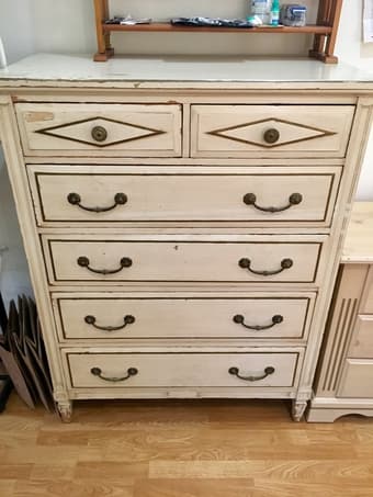 Bedroom furniture - queen mattress, headboard, dresser, chairs 3