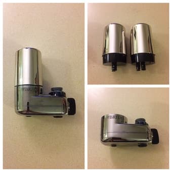 BRITA Chrome Faucet Mount Filtration System,  1 System + 2 Filters 1