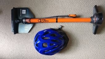 Helmet and tire pump 1