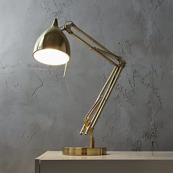 CB2 Brass table lamp 1