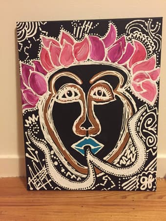 Large paintings and designed clothes on sale! 3
