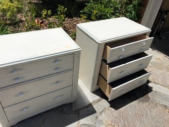 2 Maple (white painted) dressers for sale 1