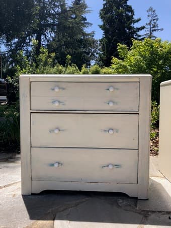 2 Maple (white painted) dressers for sale 3