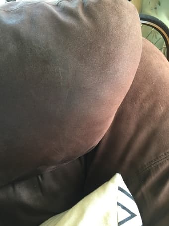 Brown microfibre couch and loveseat available 20th May 3