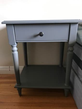 Grey night stand table 1