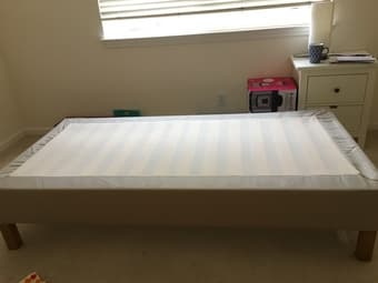 Full size bed frame with mattress 2