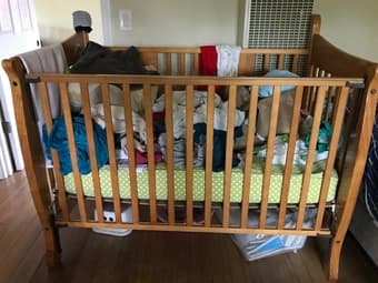 sofa, baby bed, desk 2