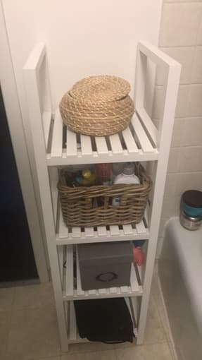 Bathroom organizer 4 shelves white 1