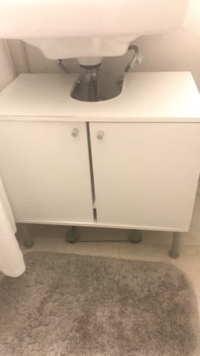 Cabinet for under sink in white 1