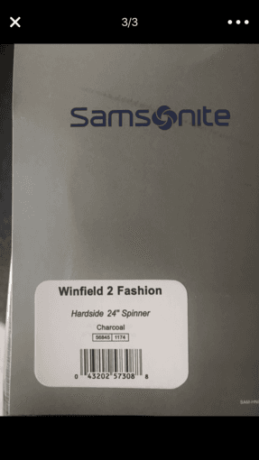 Samsonite luggage new in charcoal 3