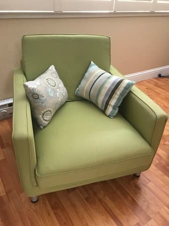 Ikea Mellby lounge chair bright green/chartreuse 2