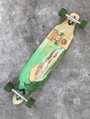 Sector 9 Green Wave Lookout II Drop-Thru Bamboo Longboard 2