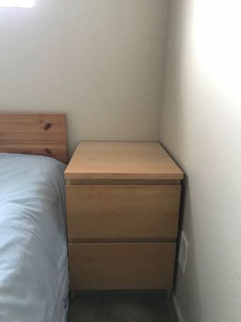 Ikea MALM 2-drawer chest, white stained oak veneer 1