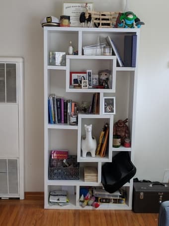Gorgeous modern white modular bookcase 1