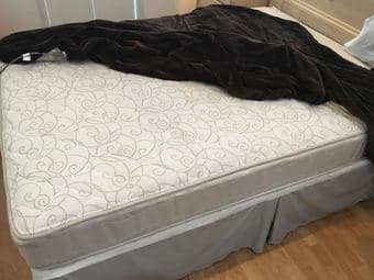 Bedroom furniture - queen mattress, headboard, chairs 2