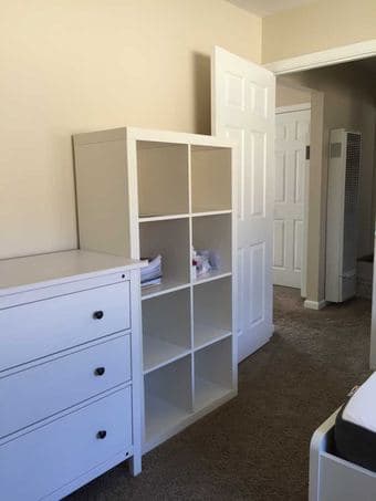 Queen size bed and mattress, 3-drawer chest, desk, dinning table 2