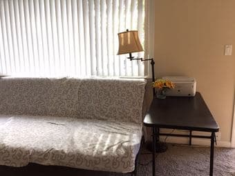 Sleeper sofa, desk and TV unit 1