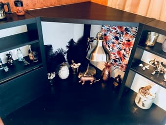 Corner desk w/magnetic writing board 3