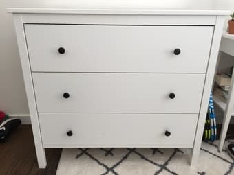Professionally-Built White IKEA Dresser 1
