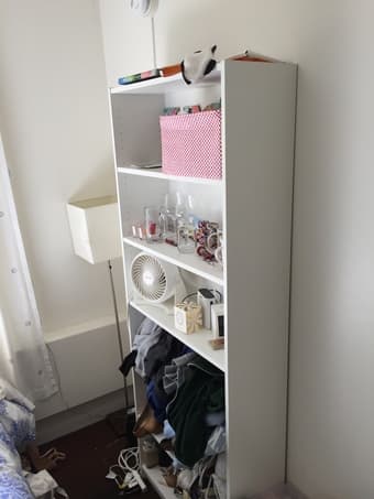Professionally-Built White IKEA Bookcase 1