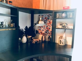 IKEA corner desk w/magnetic writing board 2