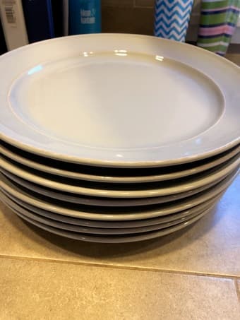 Assorted Grey Pottery Barn Serving platters / plates 2