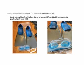 Weight set, swim training fins (adult), turf shoes, bike bags 1