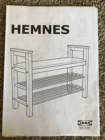 Elegant like-new Ikea black-brown shoerack/bench 3