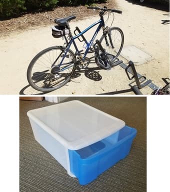 end of year sale: bins, bike, chair, shoes, lamp, and boyfriend pillow 1
