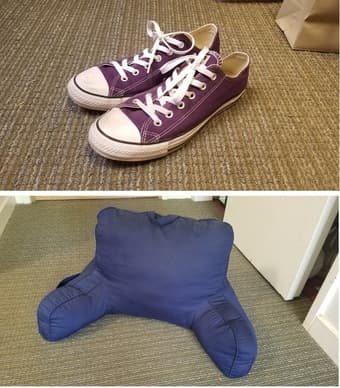 end of year sale: bins, bike, chair, shoes, lamp, and boyfriend pillow 3